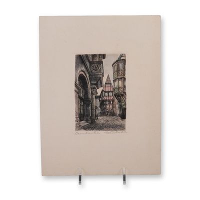 Hans Klemke Hand-Colored Pressing of Bernkastel