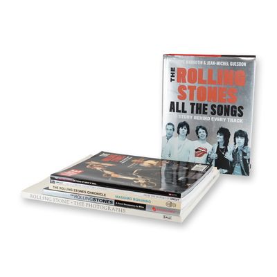 6pc Collection of Rolling Stones Hardcover and Softcover Books and Magazines