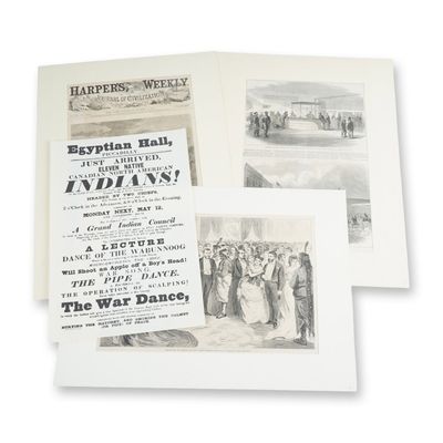 4pc Harper's Weekly Historic Illustrated Prints and Reproduction Flyer