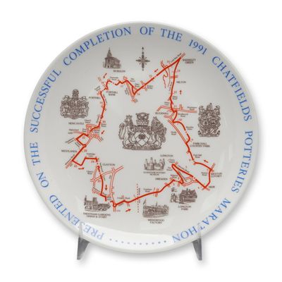 Wedgwood Bone China Commemorative Plate, Chatfields Potteries Marathon