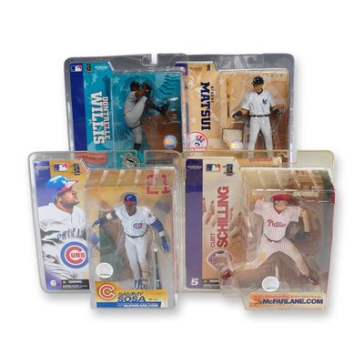4pc McFarlane Toys MLB Sportspicks Action Figures Featuring Sammy Sosa, Dontrelle Willis, Hideki