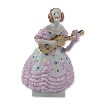 Herend Hungary Porcelain Deryne Guitarist Figurine