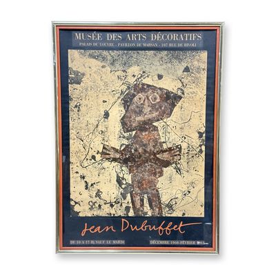 Jean Dubuffet, Homme Abstrait, Exhibition Poster for Musee des Arts Decoratifs, 1961