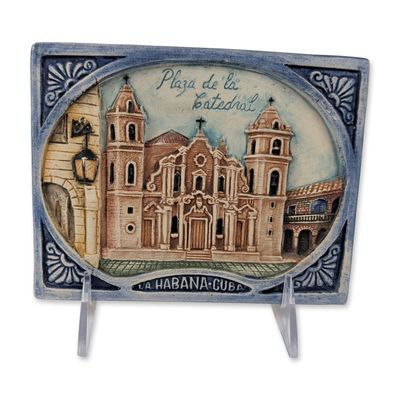 Guillon Ceramics Argentine Relief Molded Havana Wall Plaque