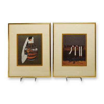 2pc Amado Maurilio Pena, Jr. (American b. 1943) Serigraph Prints