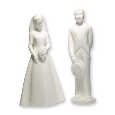 2pc Coalport Moments Bone China Figurines, The Bride and The Groom