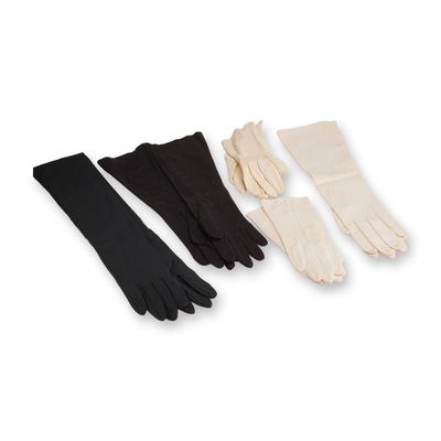 Collection of 4 Pairs of Vintage Synthetic Jersey Evening Gloves