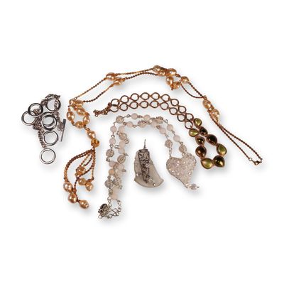 5pc Costume Jewelry Collection- Necklaces, Bracelet and Pendant
