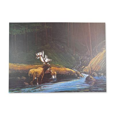 Bill Elliott (1945-) Lithograph, The Old Bull Signed