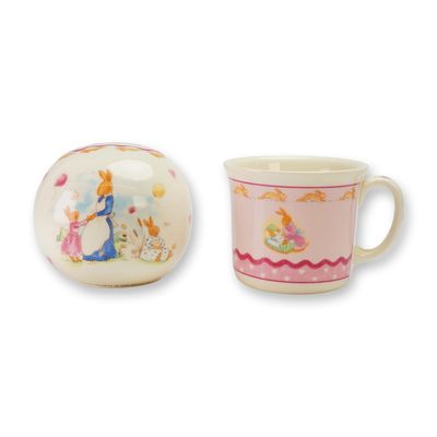 Two Royal Doulton Bunnykins Bone China Money Ball and Mug
