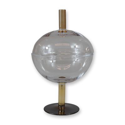 Krosno Poland Gianna Glass Lidded Pedestal Dish
