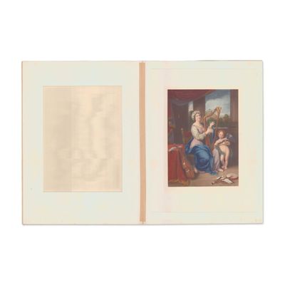 Pierre Mignard Chromolithograph Saint Cecile Singing Praises of the Lord