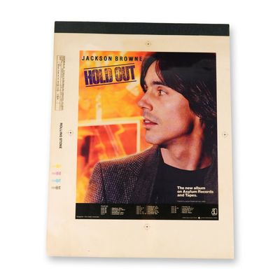 Original Proof for Jackson Browne Hold Out 1980 Rolling Stone Ad.
