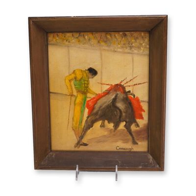 Cavanaugh, Spanish Bullfighting Scene Oil on Canvas