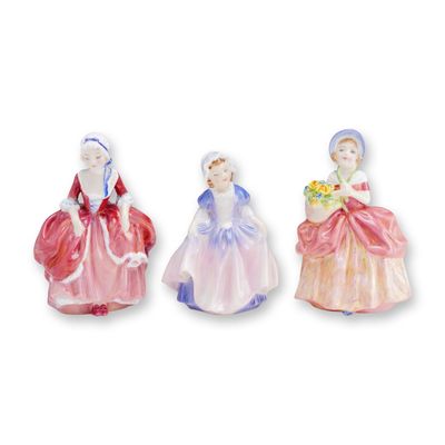 3pc Royal Doulton Porcelain Figurines, Goody Two Shoes, Dinky Do, & Cissie