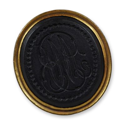Wedgwood and Bentley Black Basalt Monogrammed Fob Seal