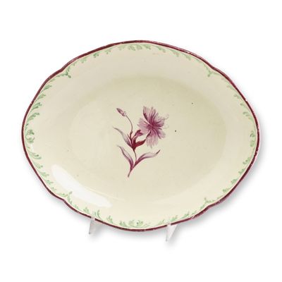 Wedgwood Decorated Creamware Oval Platter