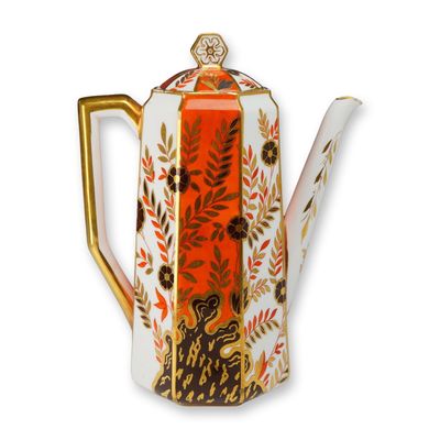 Wedgwood Octagonal Imari Pattern Porcelain Coffee Pot