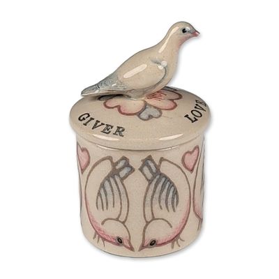 Dennis Chinaworks by Sally Tuffin Miniature Ceramic Bird Trinket Box