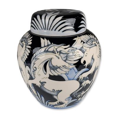 Moorcroft Pottery by Vicky Lovatt Lidded Ginger Jar, Dance of the Griffins