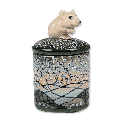 Dennis Chinaworks by Sally Tuffin Miniature Mouse Lidded Box