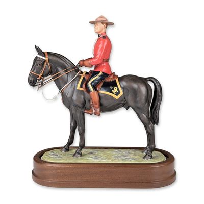 Royal Worcester by Doris Lindner Bone China Figrine with Base, Royal Canadian Mounted Policeman