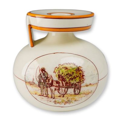 Rare Wedgwood Queensware Aryballos Vase by Emile Lessore