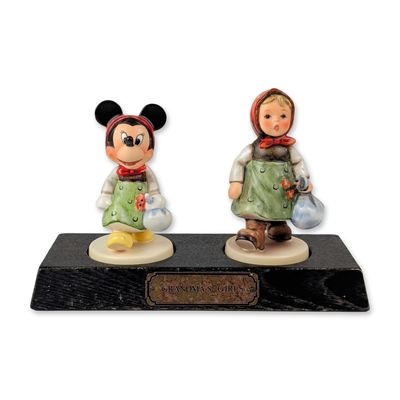 2pc Goebel Hummel Disney Grandma's Girls Figurines