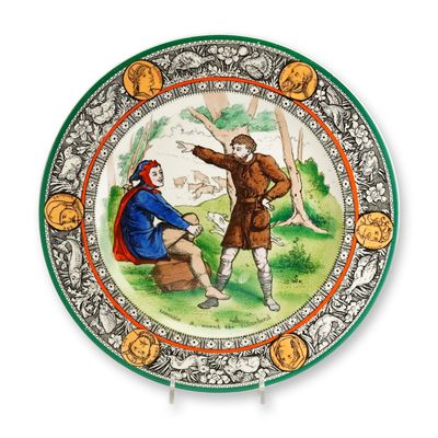 Wedgwood Etruria Ivanhoe Seriesware Plate, Wamba & Gurth the Swineherd