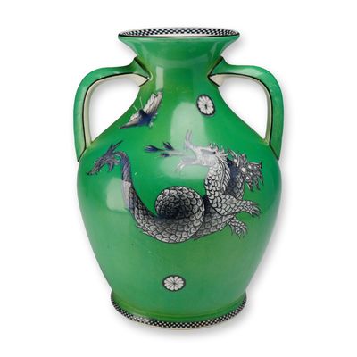 Wedgwood Asian-Inspired Line Double Handled Dragon Vase