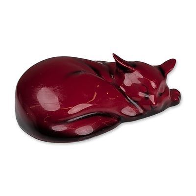 Rare Royal Doulton Flambe Figurine, Cat Asleep - Head on Paw