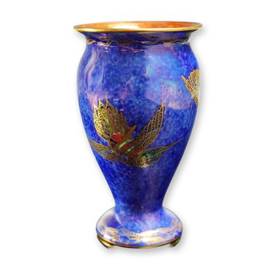 Wedgwood Fairyland Lusterware Hummingbird Vase