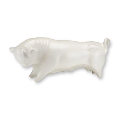 Wedgwood by Arnold Machin Queen's Ware Taurus the Bull Figurine, 1959