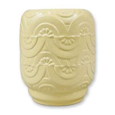 Wedgwood Queensware Matte Straw Glaze Vase Designed by Erling Olsen