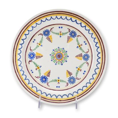 Wedgwood Hand-Painted Arts and Crafts Earthenware Charger, Circa 1922