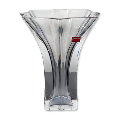 Baccarat French Clear Crystal Star Rim Vase