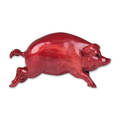 Bernard Moore Flambe Ceramic Pig Figurine