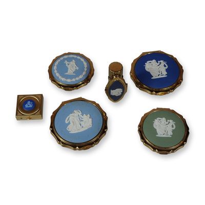6pc Wedgwood with Stratton Jasperware Vanity Accessories