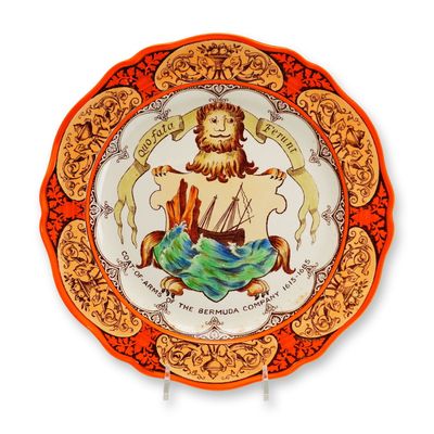 Wedgwood Earthenware Armorial Charger with Bermuda Company Coat of Arms