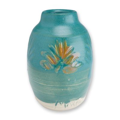Florida Faience Martin Cushman Test Miniature Pottery Vase