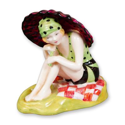 Royal Doulton Archives The Bathers Collection Bone China Figurine, Sunshine Girl HN4245