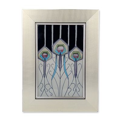 Moorcroft Pottery by Nicola Slaney Framed Art Nouveau Tile