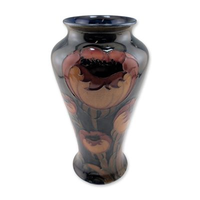 Moorcroft Pottery Big Poppy On Ochre Large Vase