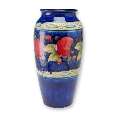 Moorcroft Large Pottery Vase, Banded Pomegranate