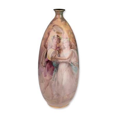 Doulton Burslem by George White Luscian Ware Earthenware Vase, Autumn Festival