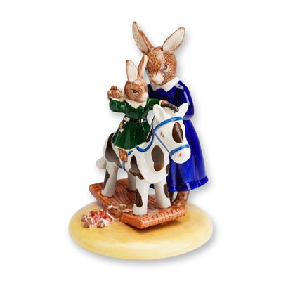 Royal Doulton Bunnykins Prototype Figurine, My Rocking Horse DB494