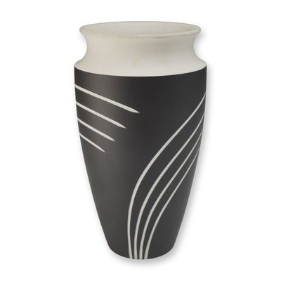 Wedgwood Jasperware Black and White Vase