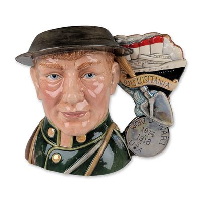 Royal Doulton Prototype Large Character Jug, World War I D7267