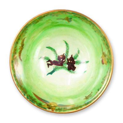 Wedgwood Flame Fairyland Lustre Bowl, Leapfrogging Elves Z5360