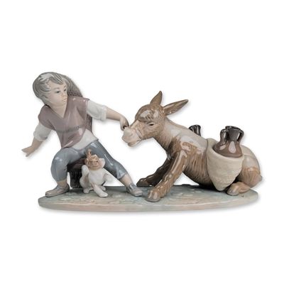 Lladro Porcelain Figurine, Stubborn Donkey 01005178